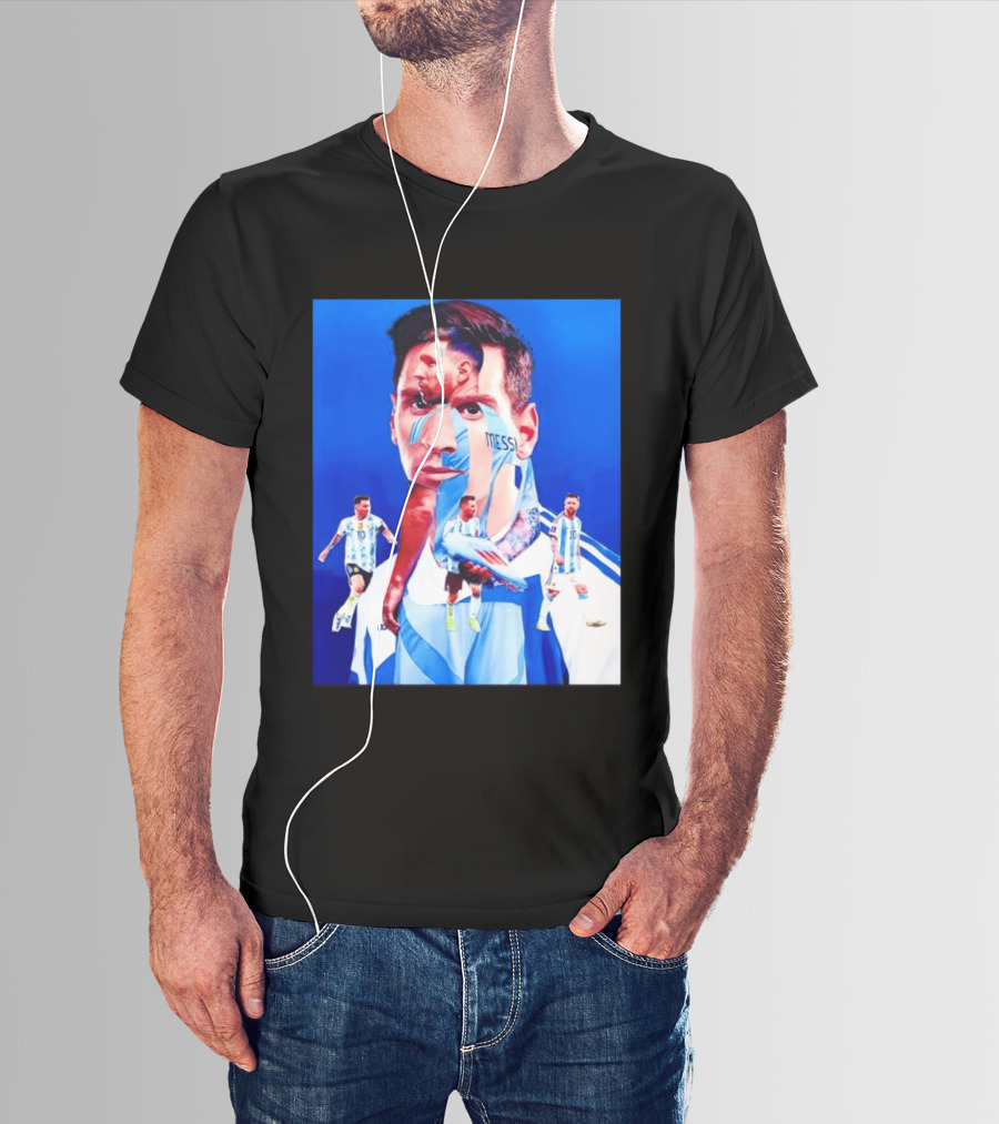 Messi Argentine Footballer Icon In Action T-Shirt
