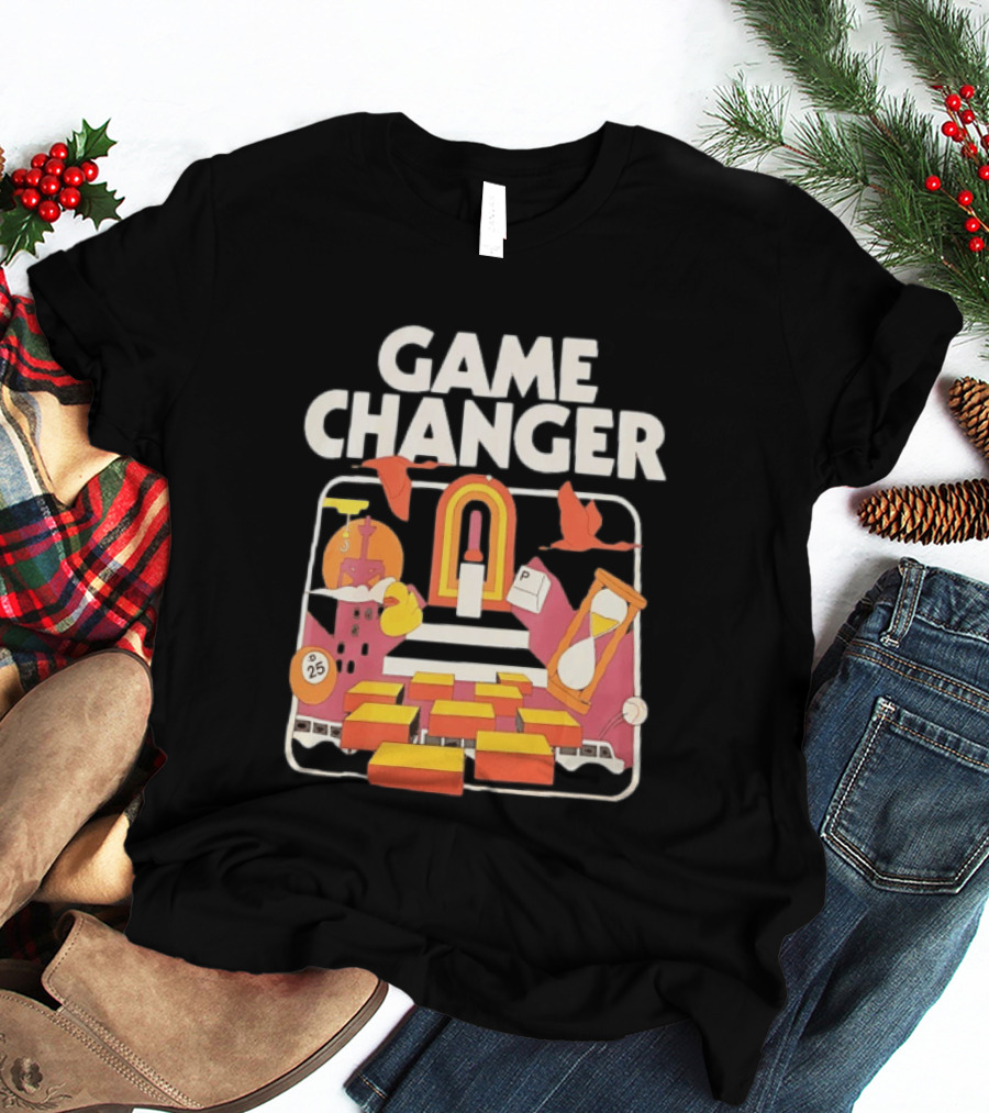 Game Changer Retro Arcade Countdown Hourglass Wings T-Shirt