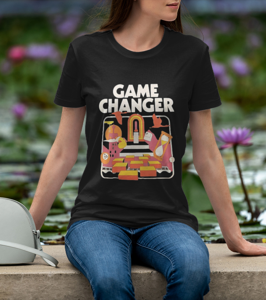Game Changer Retro Arcade Countdown Hourglass Wings T-Shirt