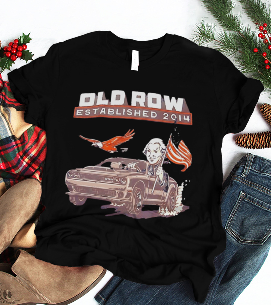 Old Row Established 2014 George Washington Challenger USA Flag Eagle T-Shirt