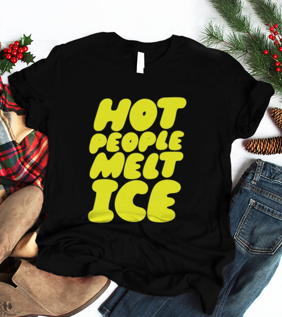 Hot People Melt Ice Bold Yellow T-Shirt