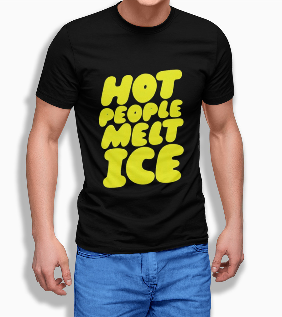 Hot People Melt Ice Bold Yellow T-Shirt