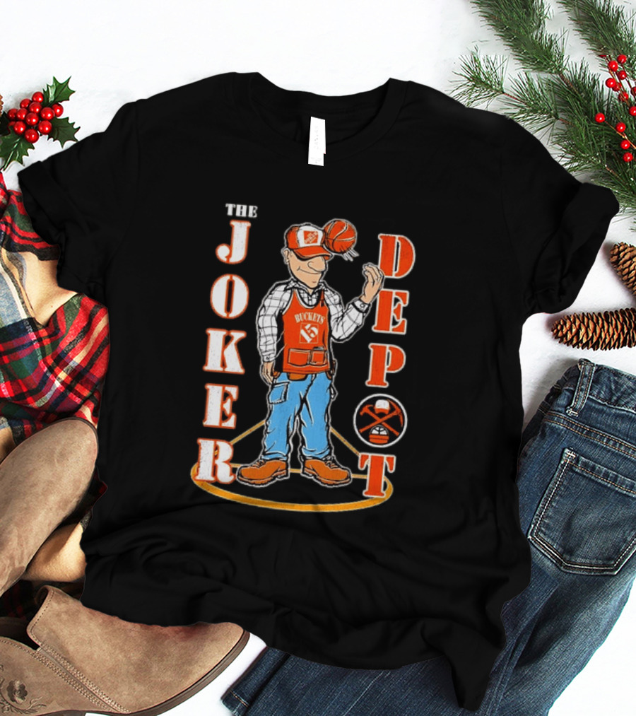 Nikola Jokic Denver Nuggets The Joker Depot Buckets 15 Basketball Player T-Shirt