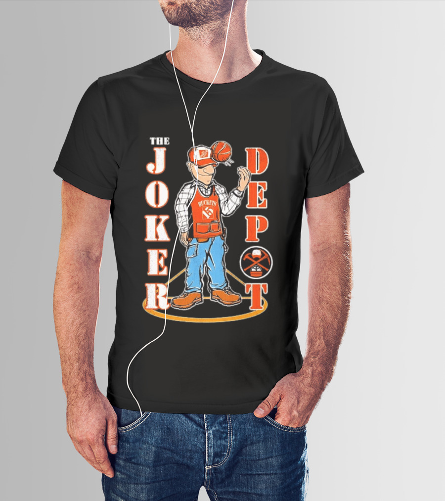 Nikola Jokic Denver Nuggets The Joker Depot Buckets 15 Basketball Player T-Shirt