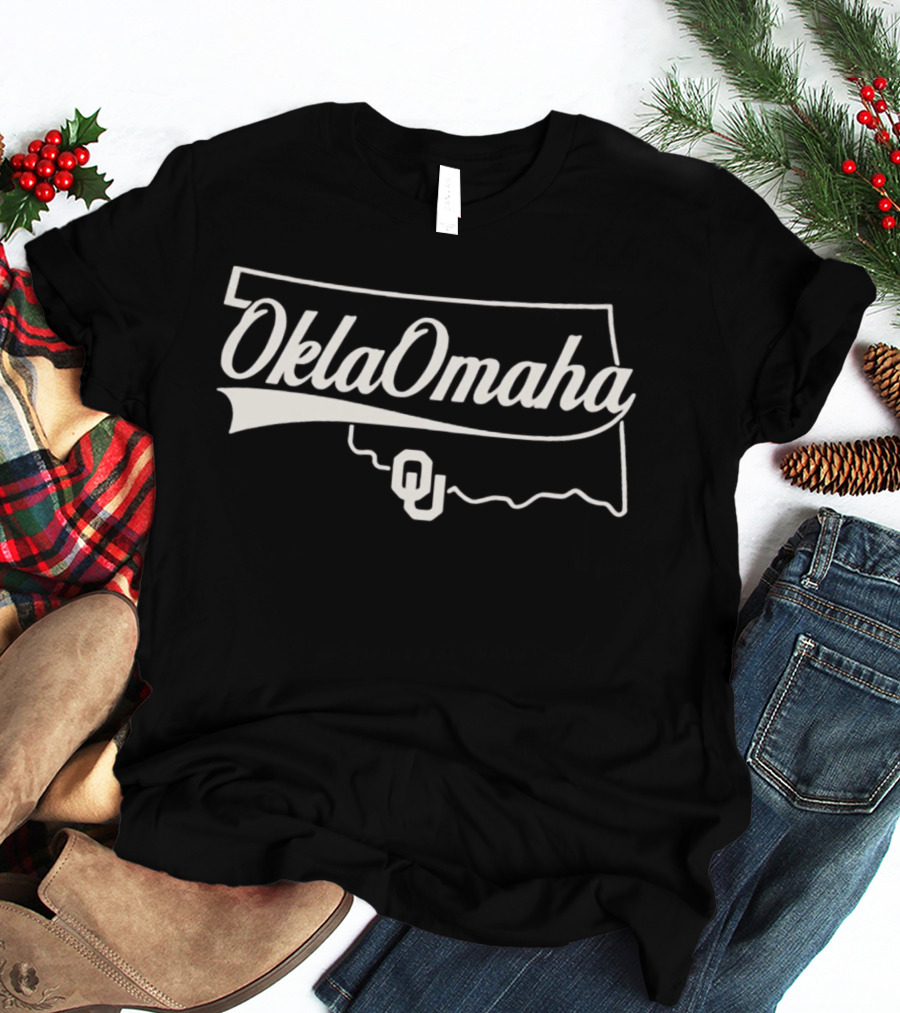 OklaOmaha OU Sooners Oklahoma Map T-Shirt
