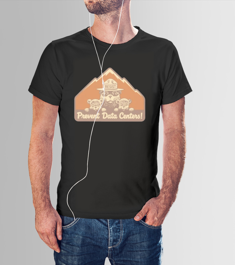 Resist Prevent Data Centers Bear Cubs Mountain T-Shirt