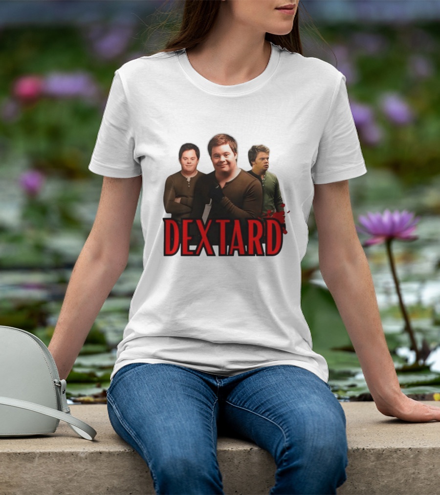 Dextard Meme Parody With Triple Character Image And Red T-Shirt