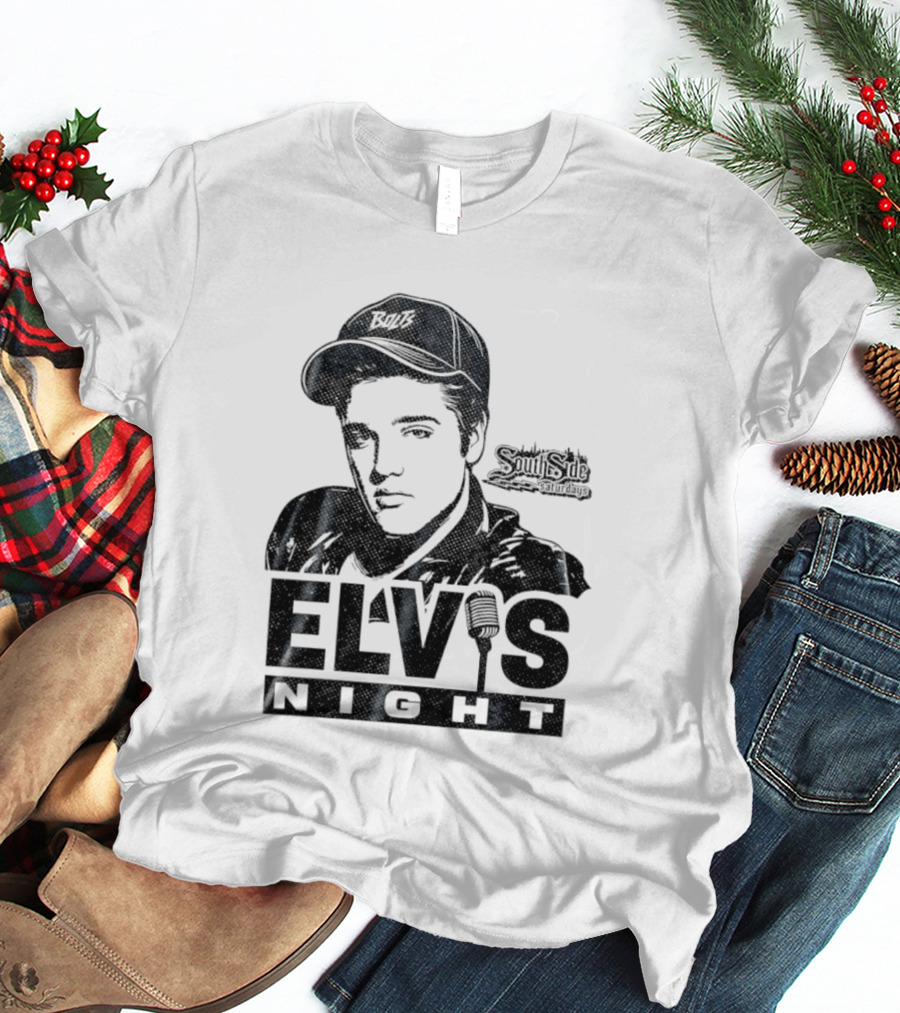 Elvis Night South Side Saturdays Bolt Hat Microphone T-Shirt