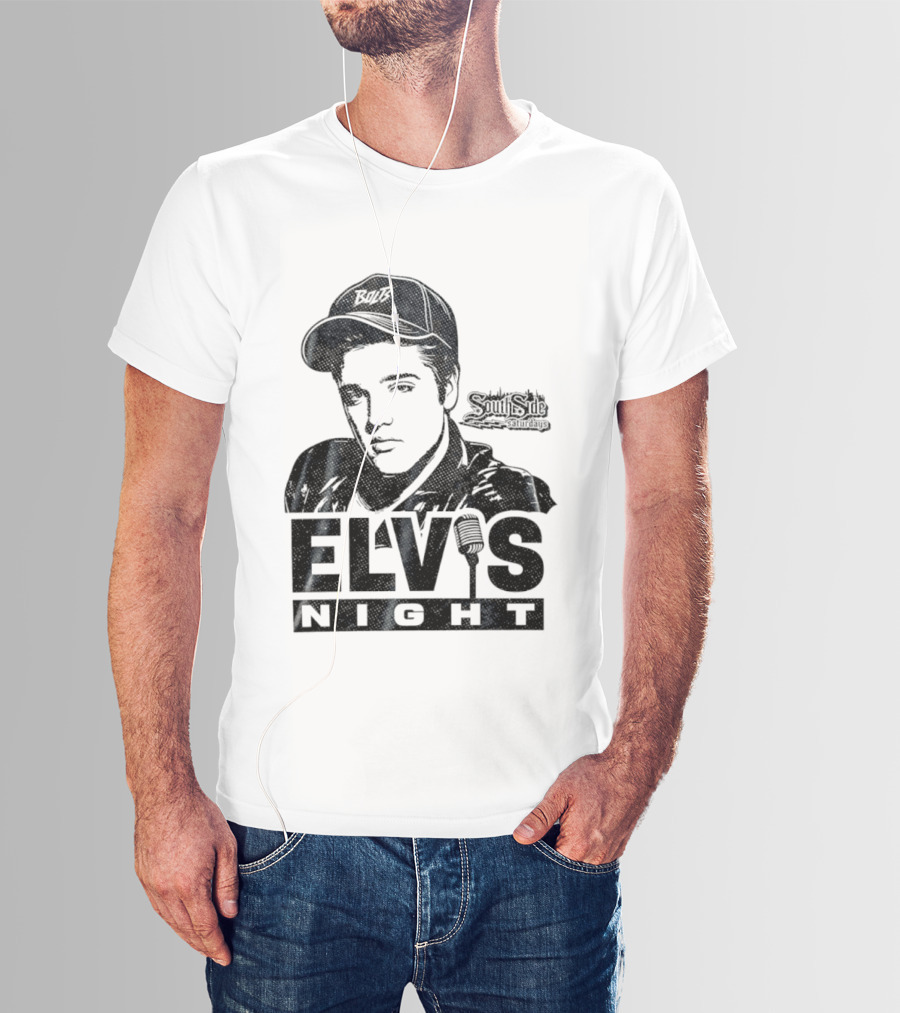 Elvis Night South Side Saturdays Bolt Hat Microphone T-Shirt