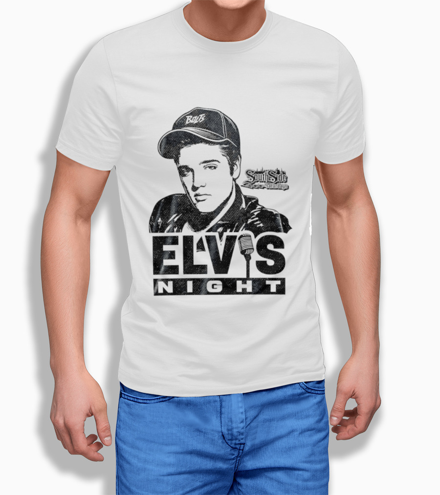 Elvis Night South Side Saturdays Bolt Hat Microphone T-Shirt
