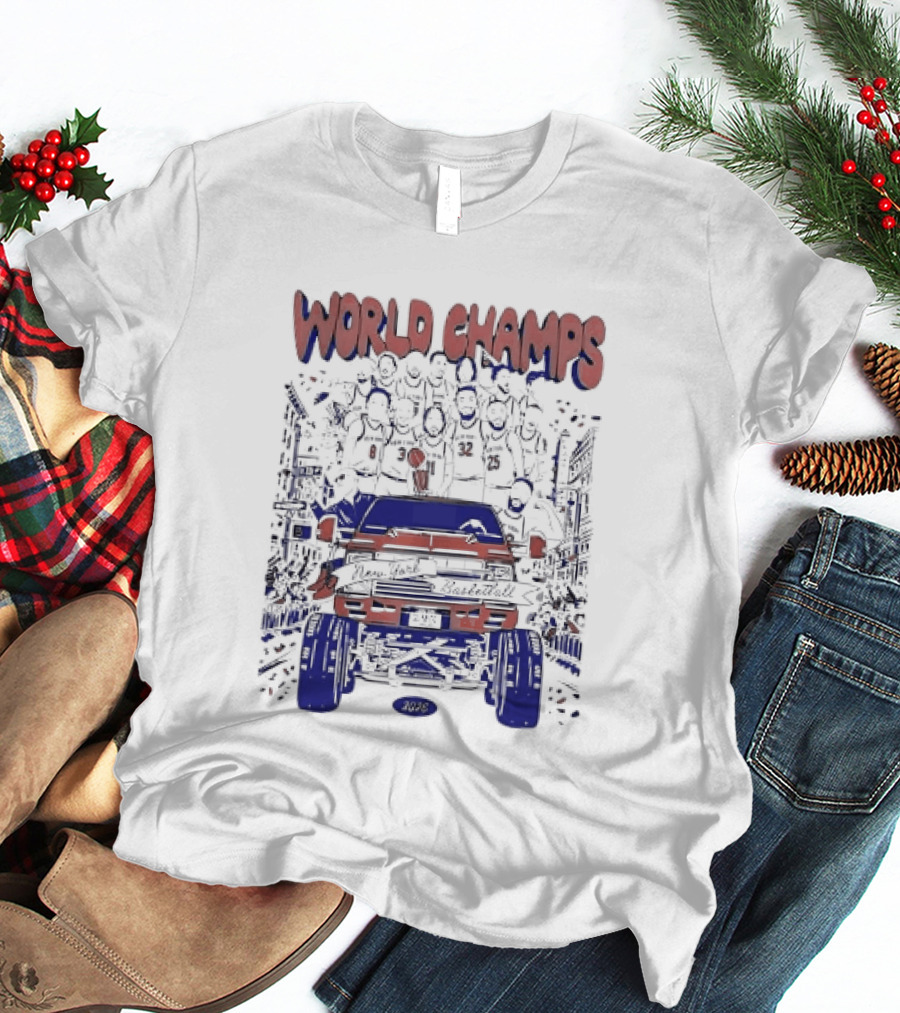New York Knicks World Champs 2026 Celebration Parade Truck T-Shirt