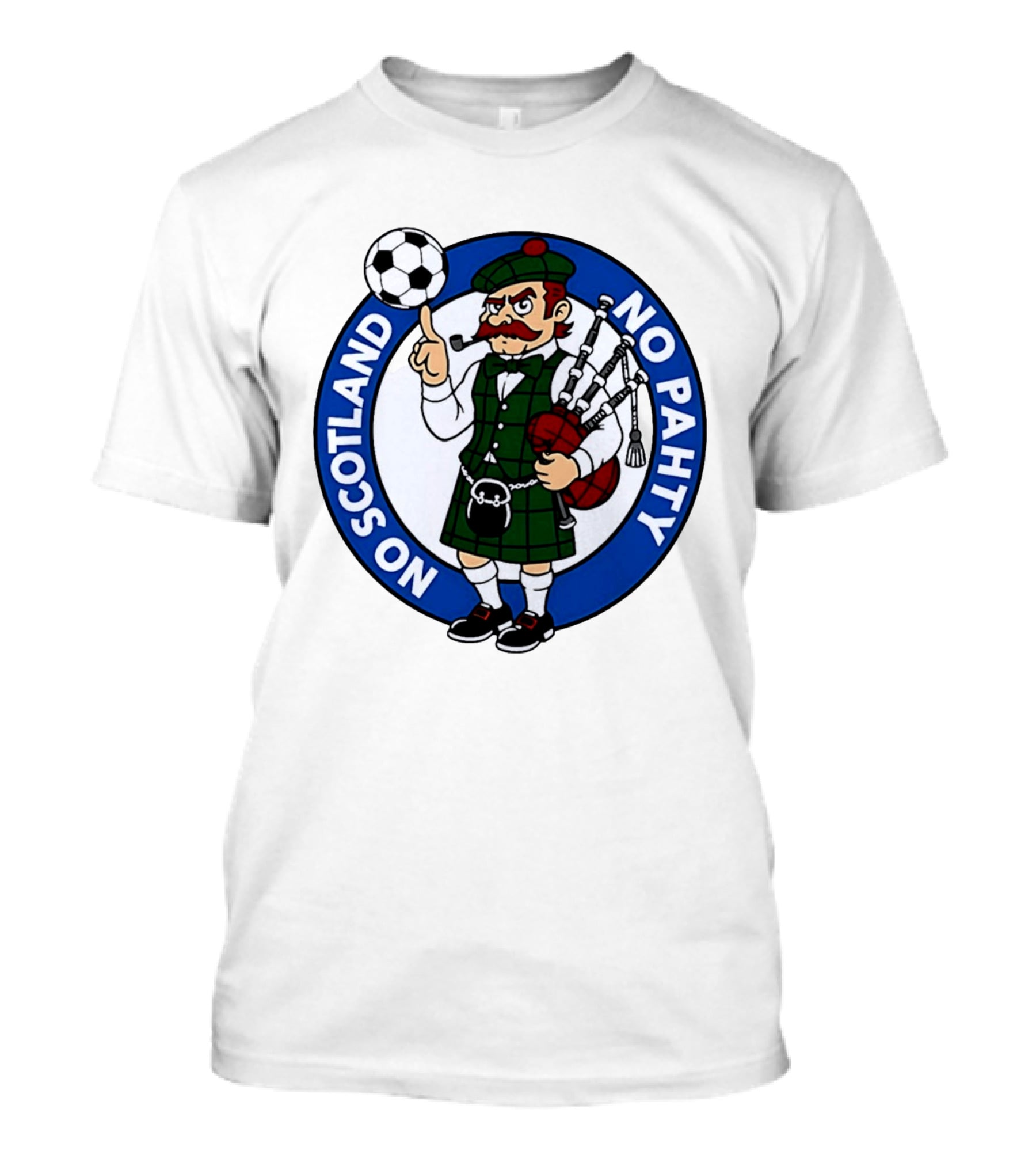 Scottish Football No Scotland No Pahty Bagpipes Soccer Fun T-Shirt
