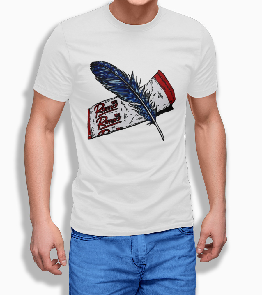 The Ravens Hirotton Blue Feather Pull Pull Pull T-Shirt