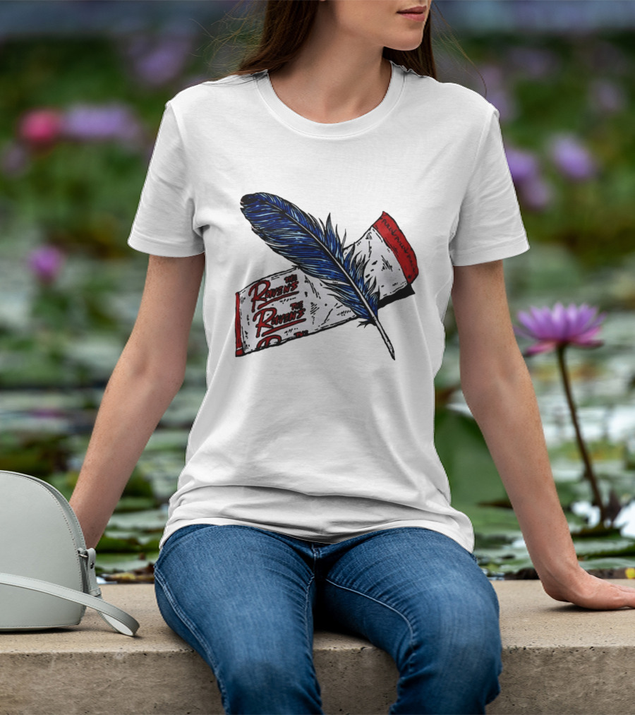 The Ravens Hirotton Blue Feather Pull Pull Pull T-Shirt