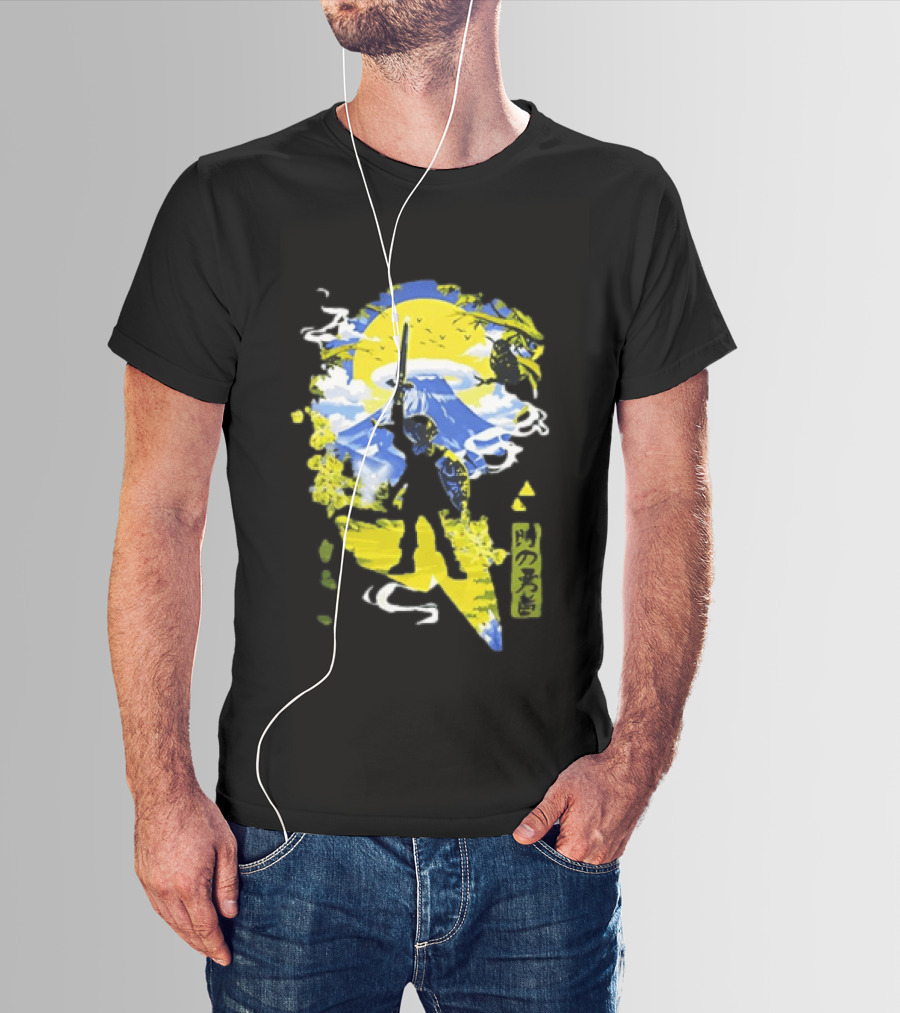 Legend Of Zelda Hero Master Sword Ocarina Of Time Kanji T-Shirt