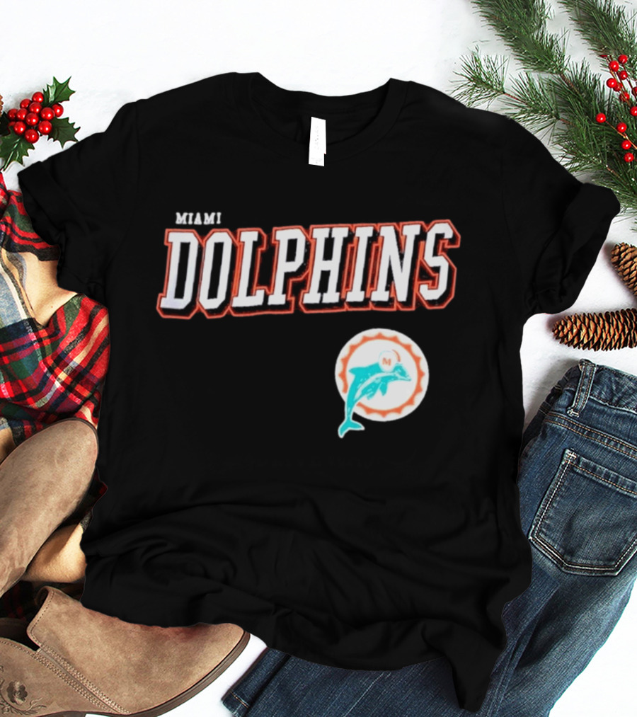 Miami Dolphins Black Retro Team T-Shirt