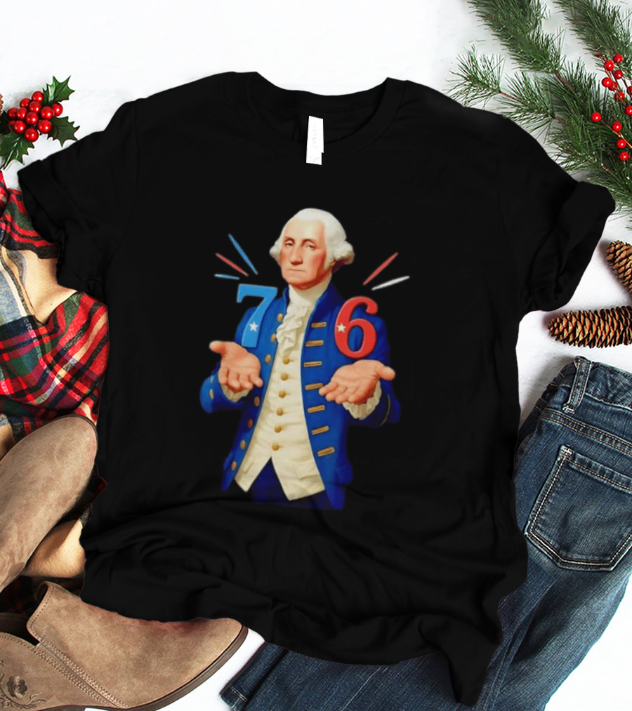 George Washington 1776 Patriotic Founding Father American Independence Day T-Shirt