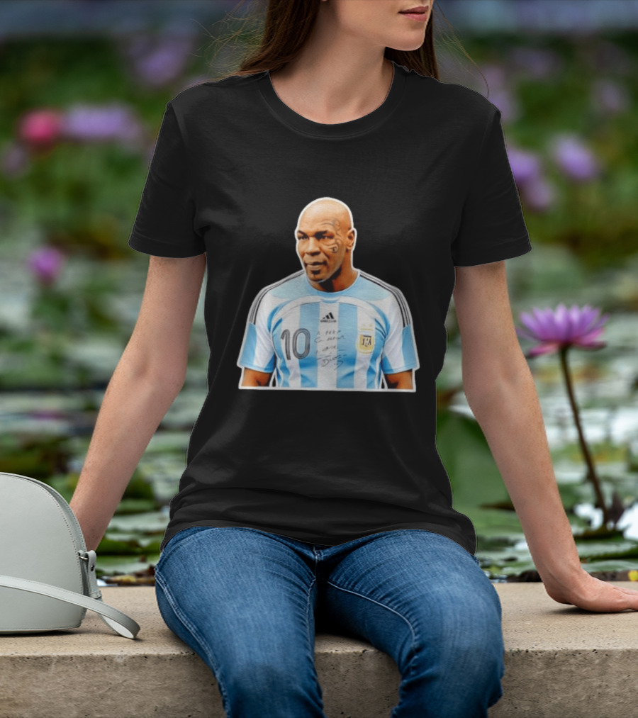 Mike Tyson Argentina National Football Team 10 A Dios Soccer Jersey T-Shirt