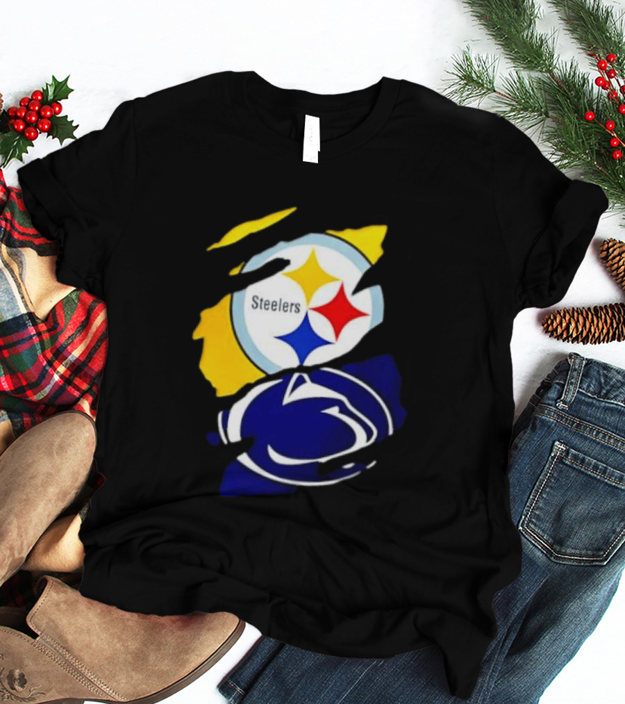 Pittsburgh Steelers Penn State Nittany Lions Team Tear T-Shirt