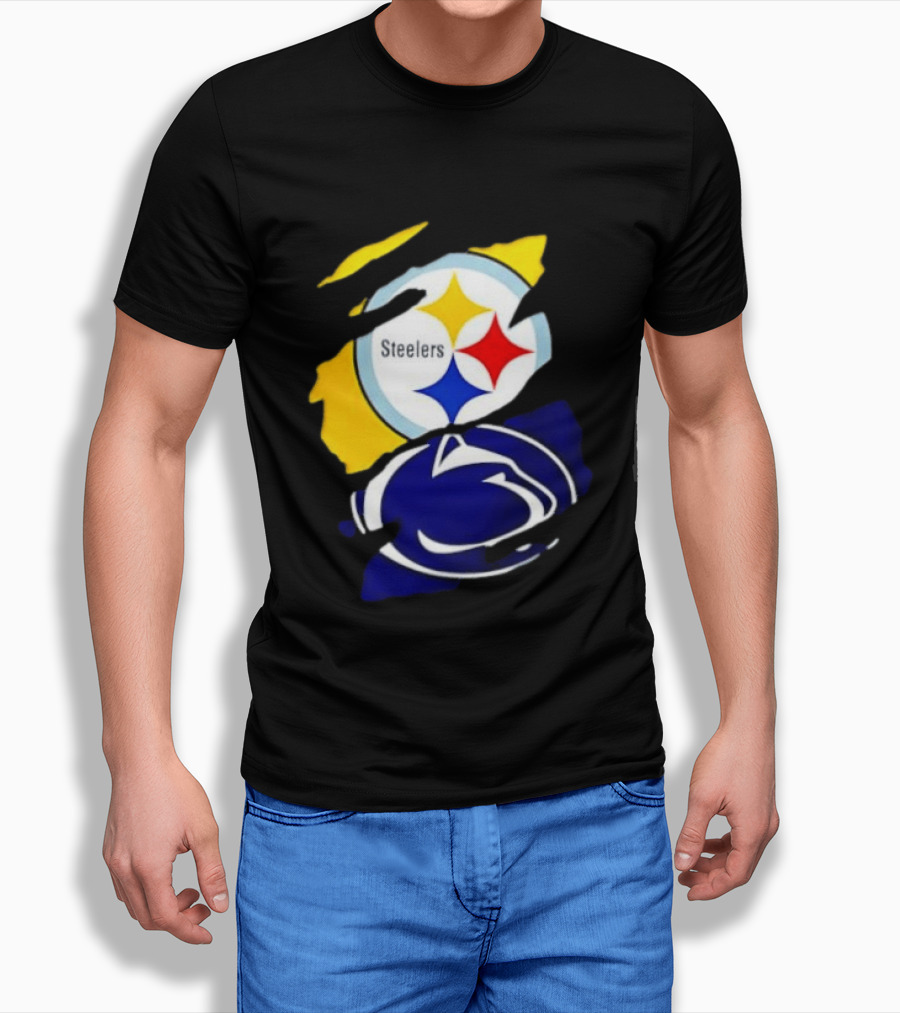 Pittsburgh Steelers Penn State Nittany Lions Team Tear T-Shirt