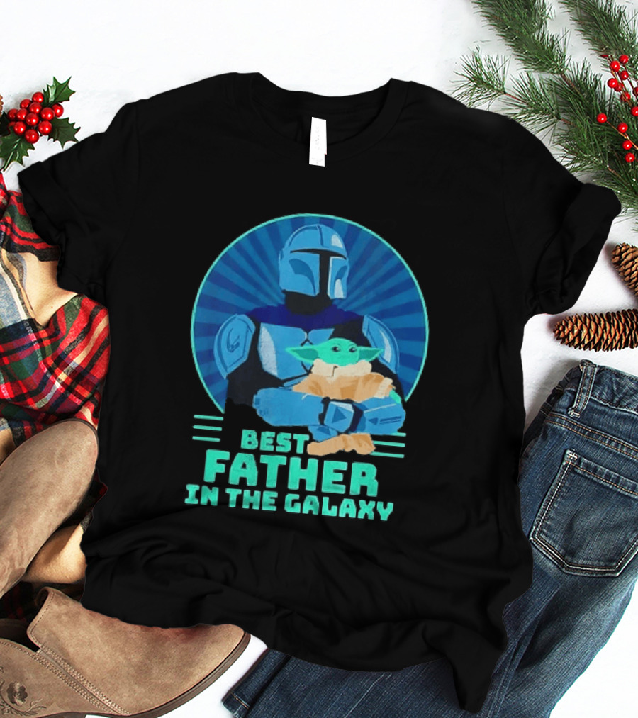 Star Wars Mandalorian Grogu Best Father In The Galaxy T-Shirt