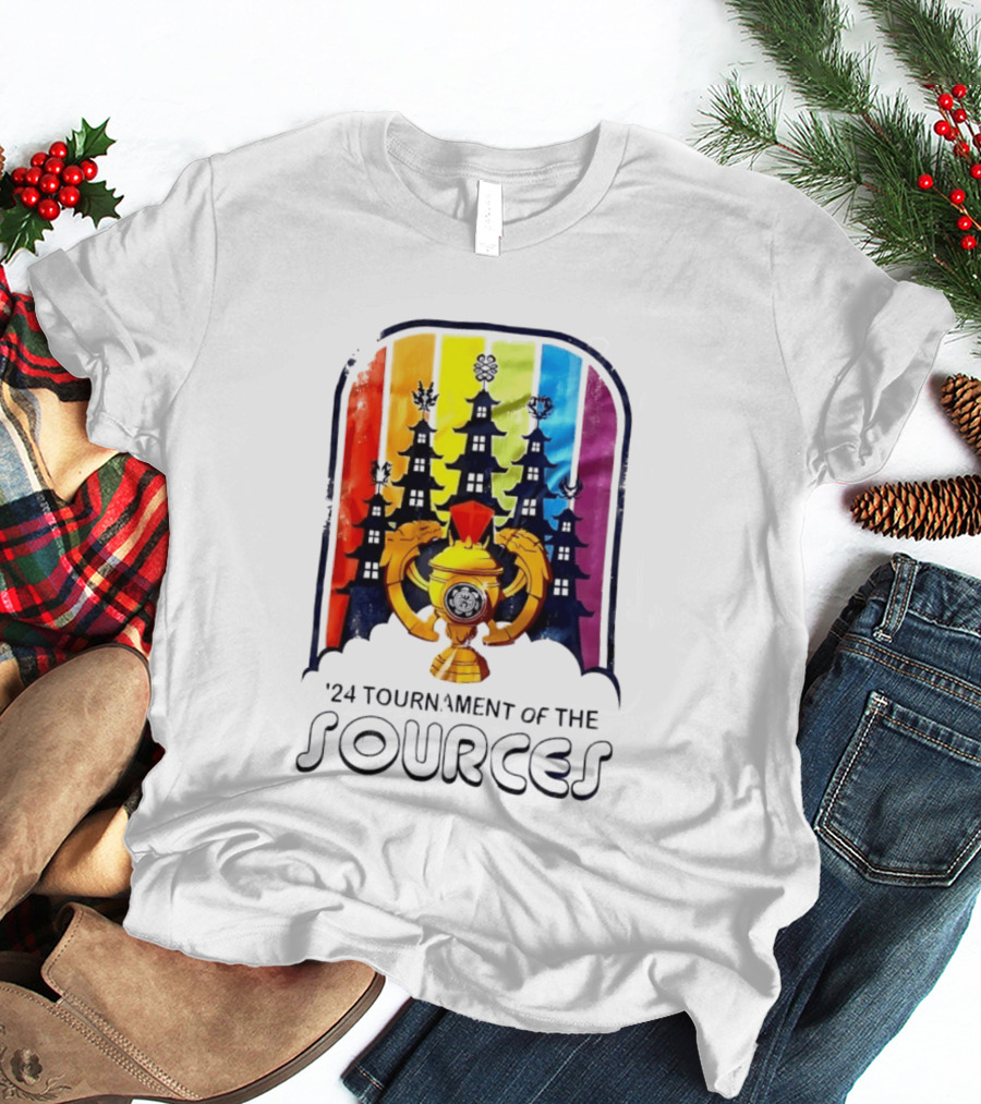 24 Tournament Of The Sources Trophy With Pagoda Silhouette And Rainbow T-Shirt