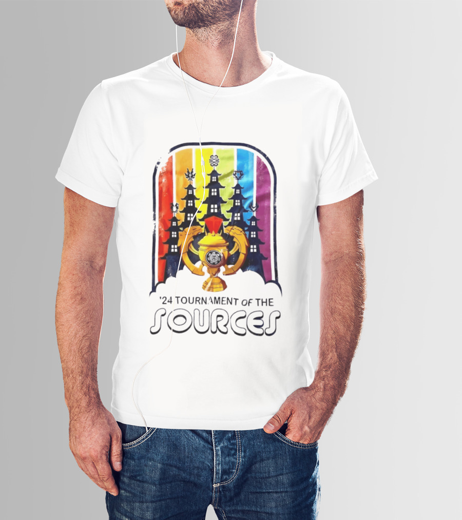 24 Tournament Of The Sources Trophy With Pagoda Silhouette And Rainbow T-Shirt