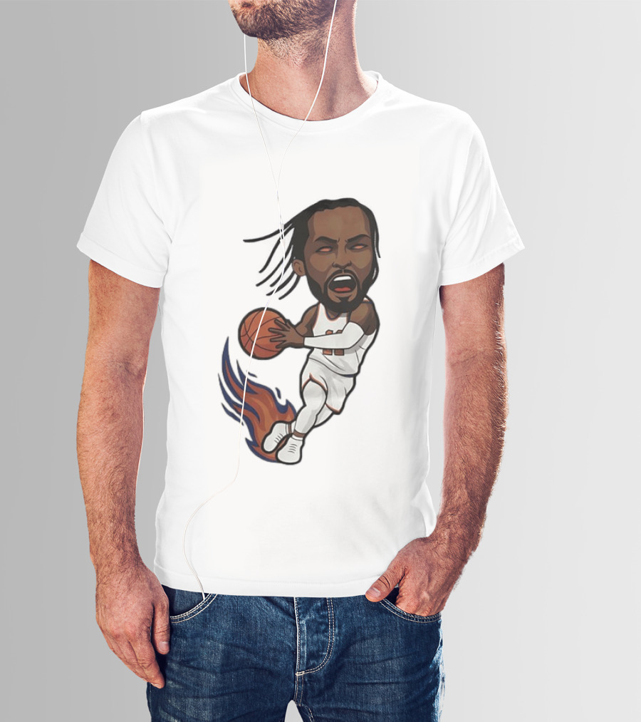 Jalen Brunson Burner New York Knicks Basketball Player Flame T-Shirt