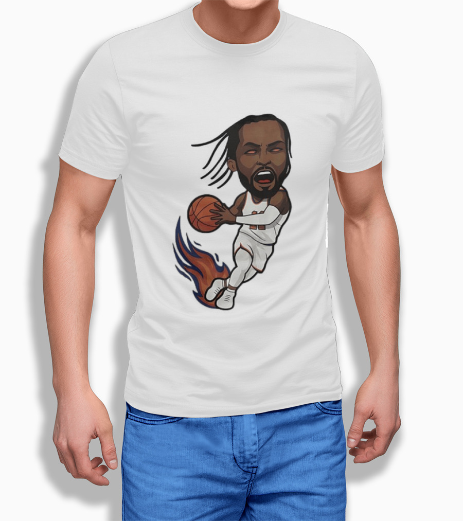 Jalen Brunson Burner New York Knicks Basketball Player Flame T-Shirt
