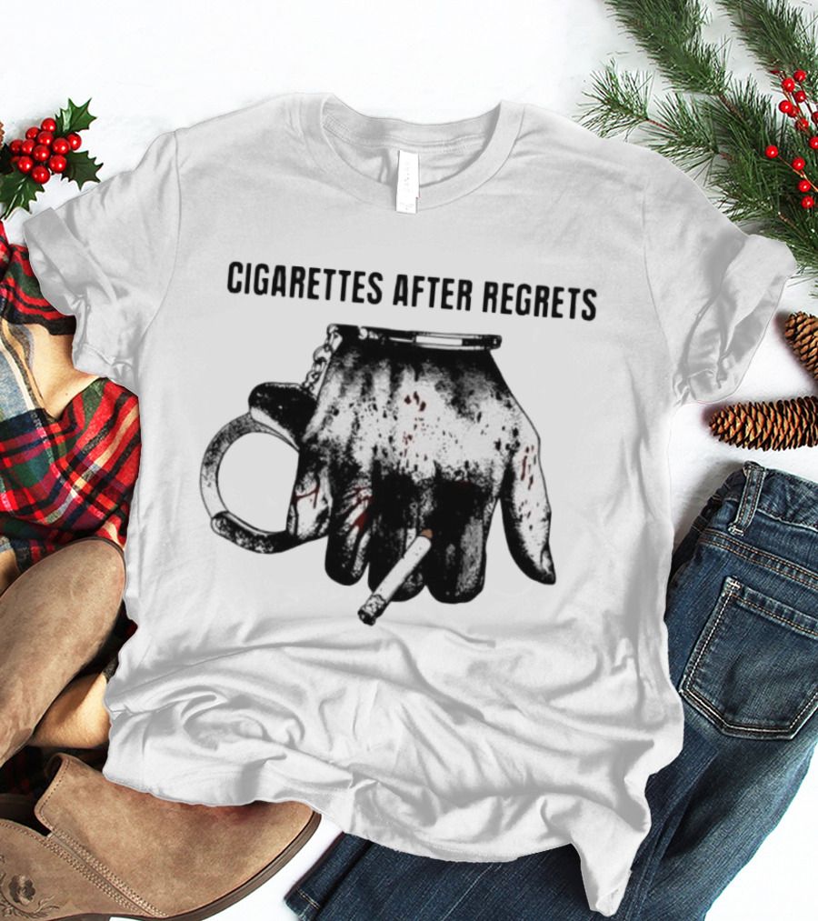 Cigarettes After Regrets Handcuffs Smoking Tobacco T-Shirt