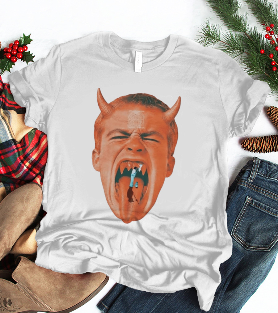 Cleaner Inside Devil Horned Head Yelling T-Shirt