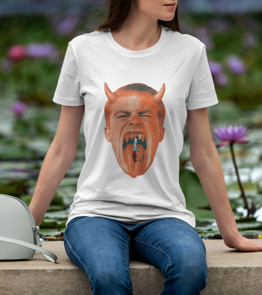 Cleaner Inside Devil Horned Head Yelling T-Shirt