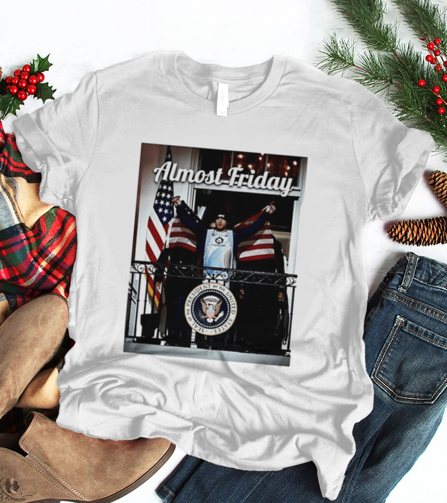 Almost Friday Justin Gaethje UFC Freedom 250 Presidential Seal American Flag T-Shirt