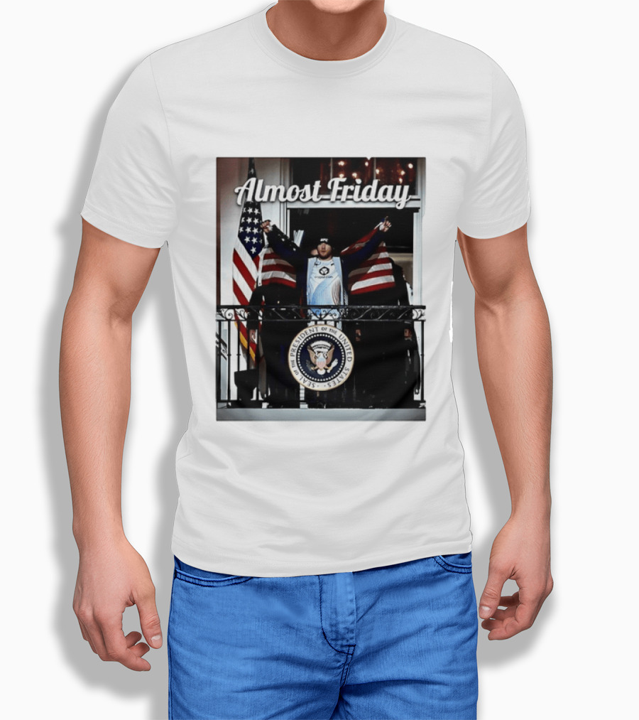 Almost Friday Justin Gaethje UFC Freedom 250 Presidential Seal American Flag T-Shirt