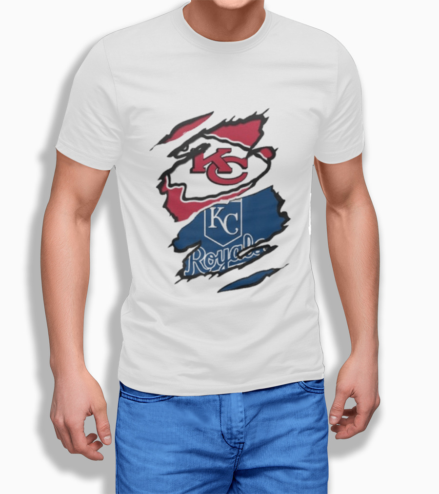 Kansas City Chiefs Royals KC Sports Crossover Beneath The Surface T-Shirt