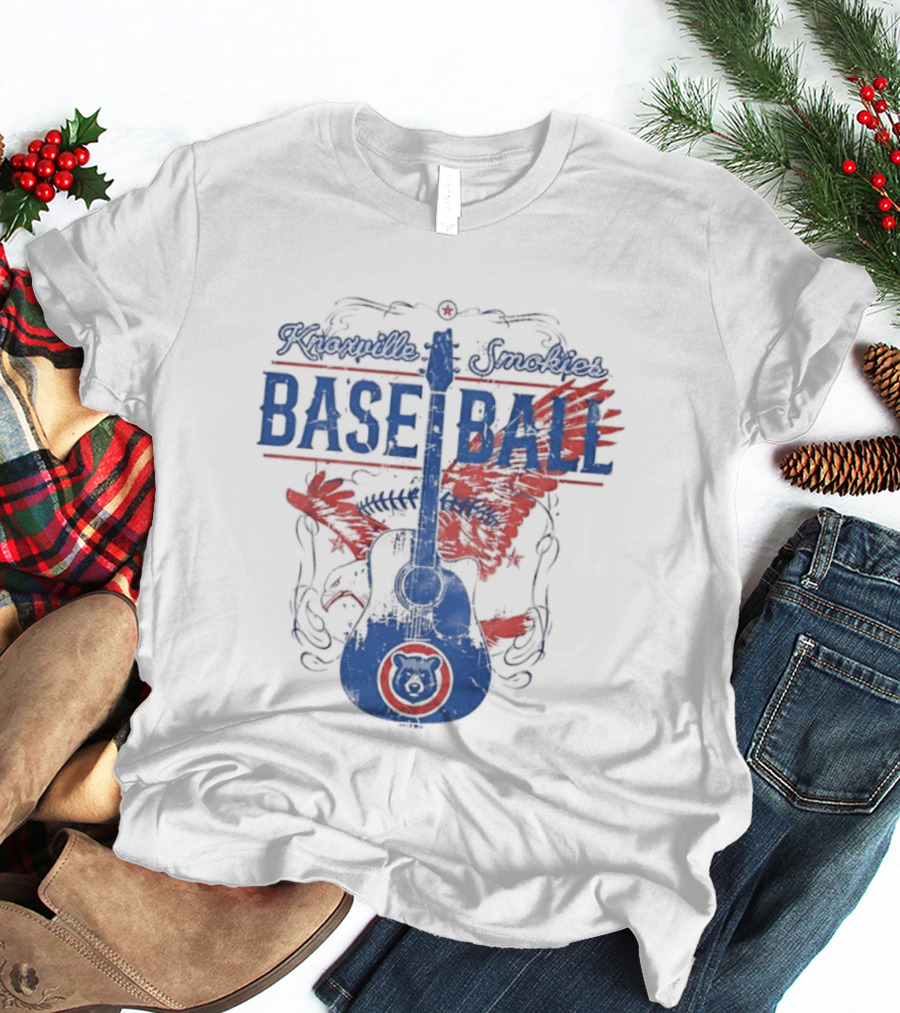 Knoxville Smokies Baseball Guitar Eagle Minor League Team T-Shirt