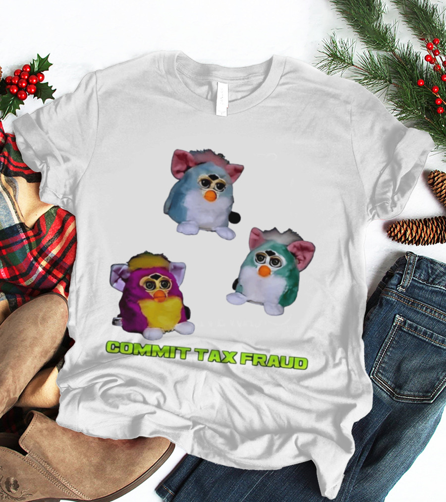 Furby Aesthetic Commit Tax Fraud Multi Color Collection T-Shirt