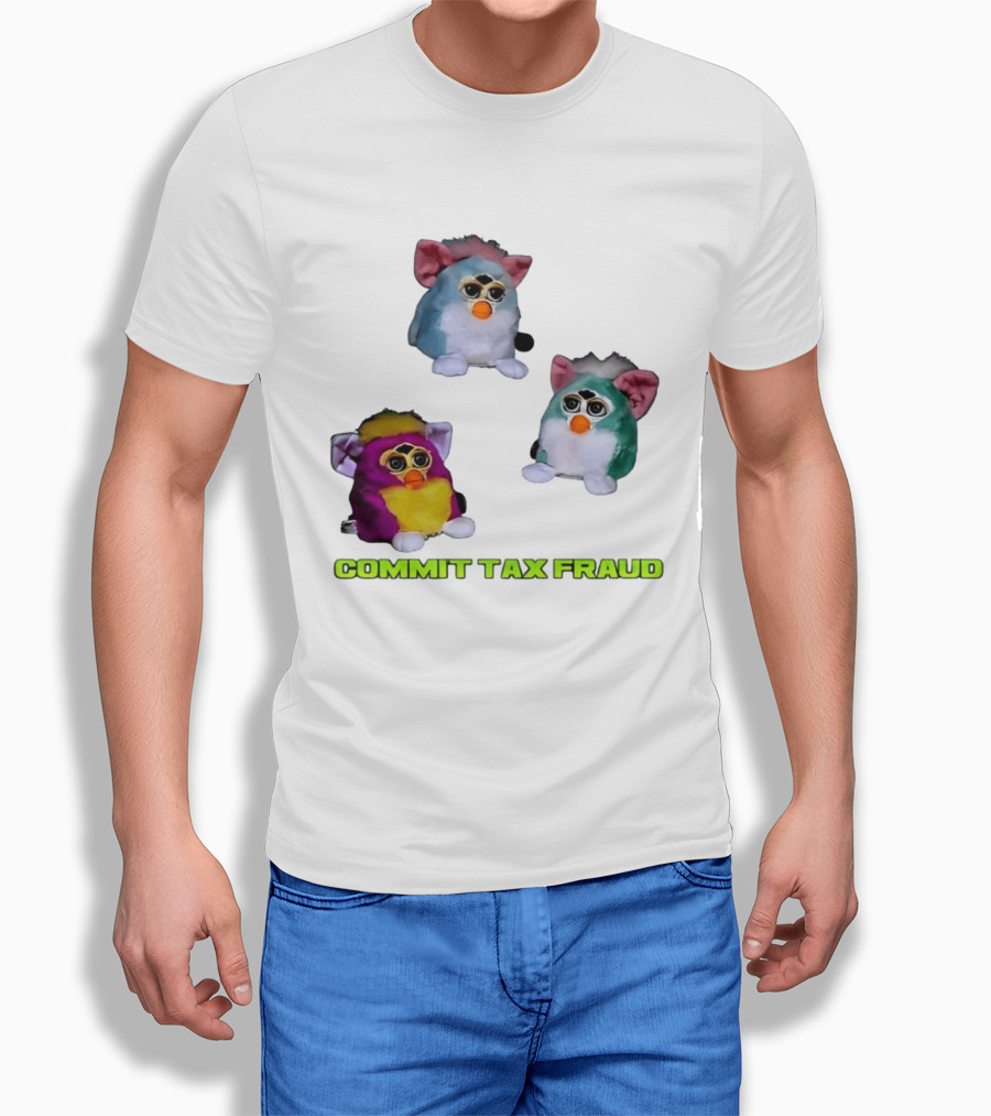 Furby Aesthetic Commit Tax Fraud Multi Color Collection T-Shirt
