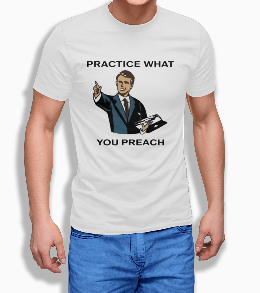 Practice What You Preach Preacher Avivra Bible T-Shirt