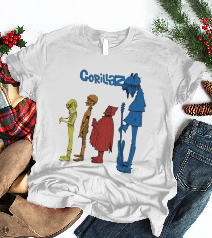 Gorillaz Concert Characters Art Tottenham Stadium Event T-Shirt
