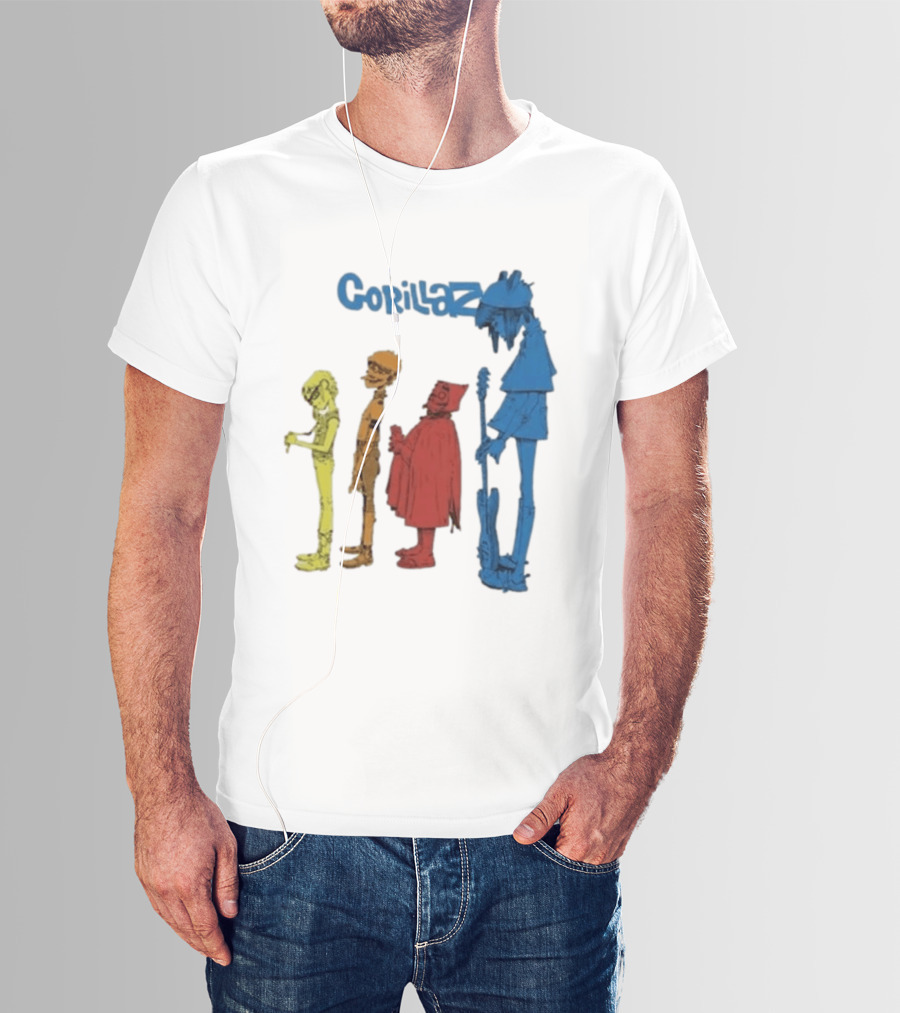 Gorillaz Concert Characters Art Tottenham Stadium Event T-Shirt