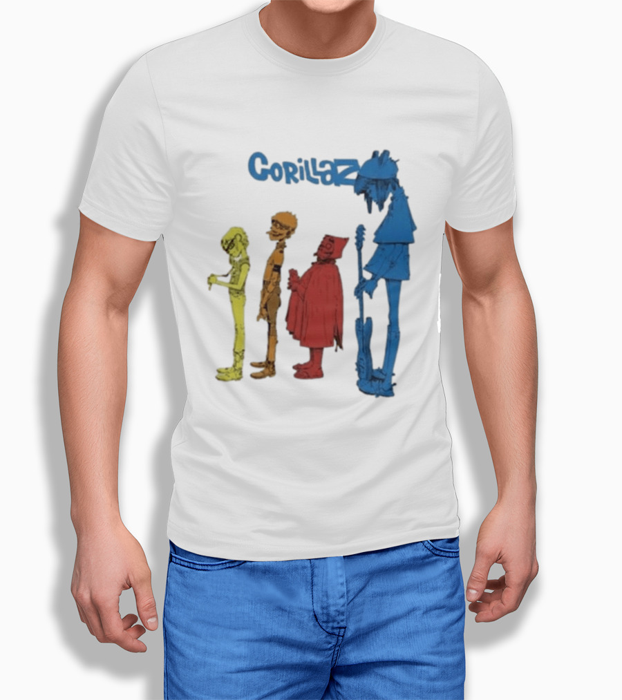 Gorillaz Concert Characters Art Tottenham Stadium Event T-Shirt