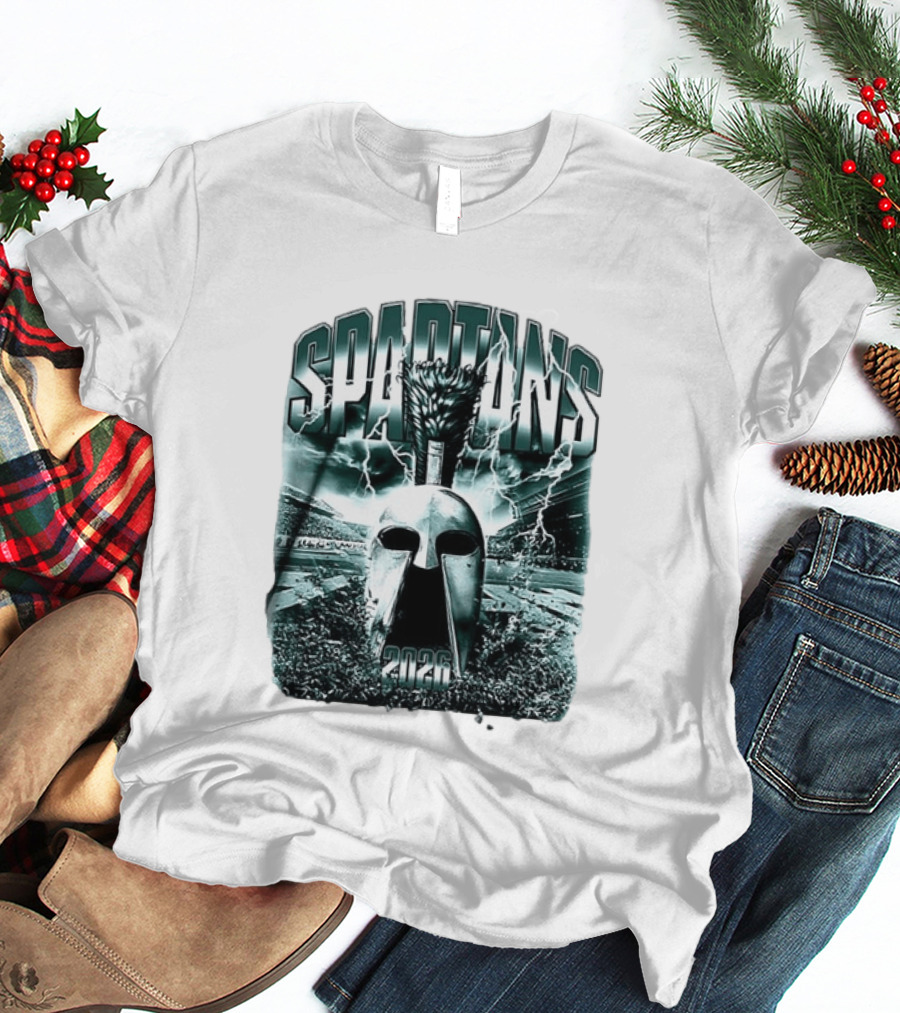 Michigan State Spartans 2026 Mask With Lightning Stadium T-Shirt