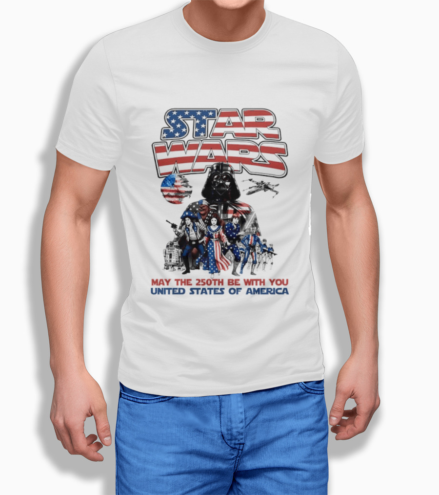 Star Wars May The 250th Be With You United States Of America T-Shirt