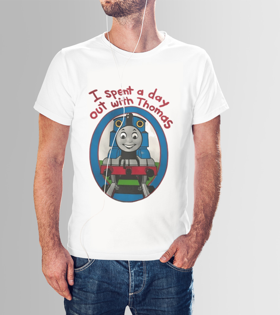 I Spent A Day Out With Thomas The Tank Engine Oval Frame T-Shirt