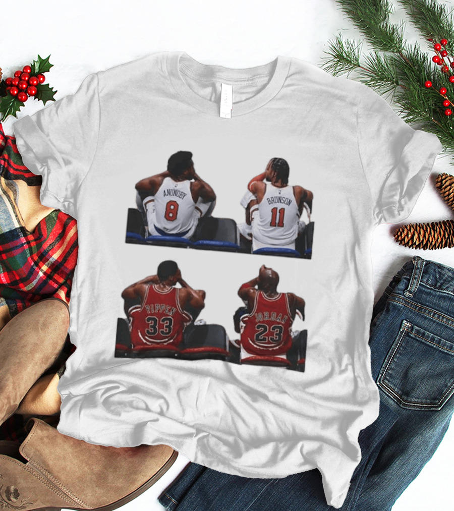 OG Anunoby Jalen Brunson Knicks Scottie Pippen Michael Jordan Bulls Legends 23 33 11 8 T-Shirt