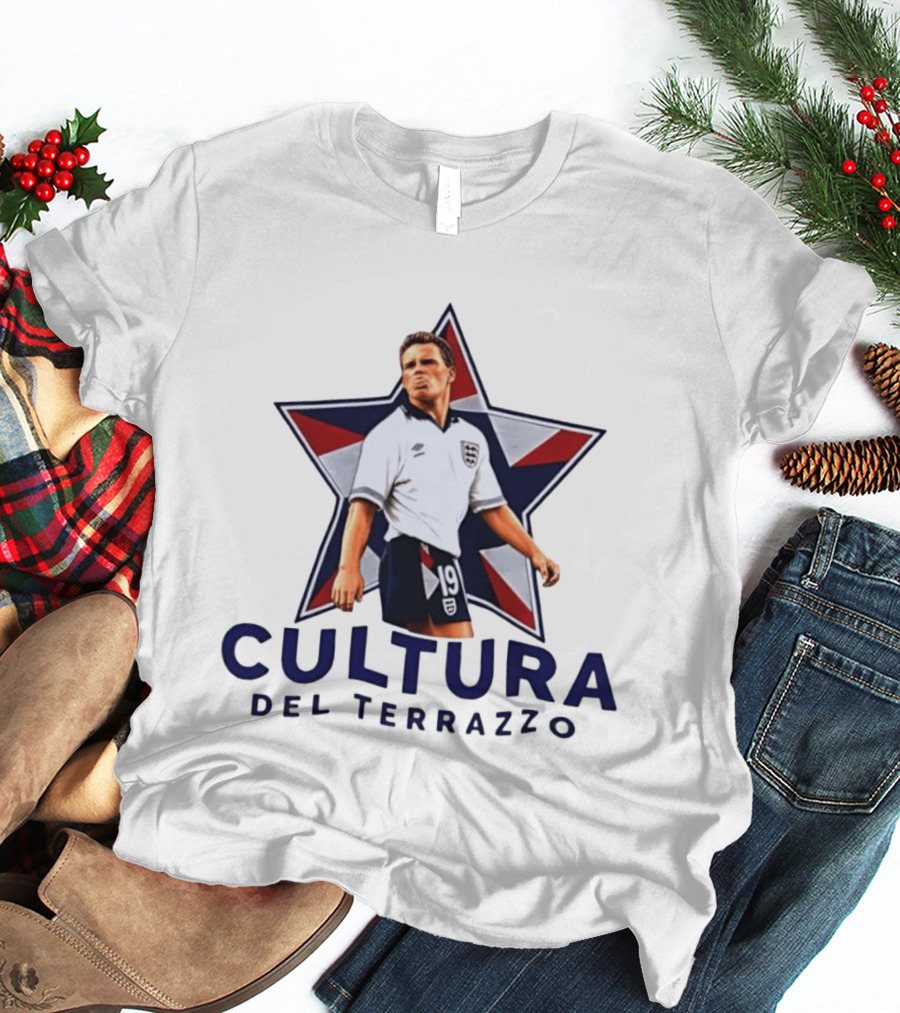 Paul Gascoigne England 19 Cultura Del Terrazzo Star T-Shirt