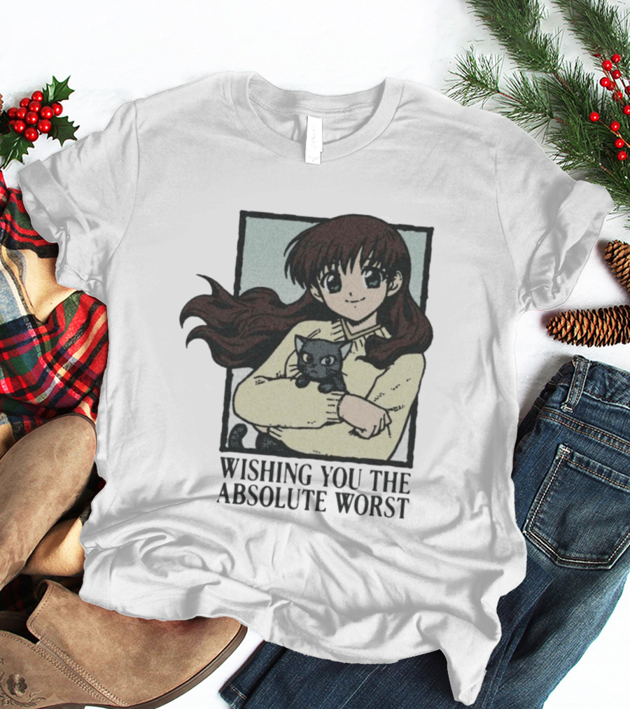 Wishing You The Absolute Worst Anime Girl Cat Scene T-Shirt