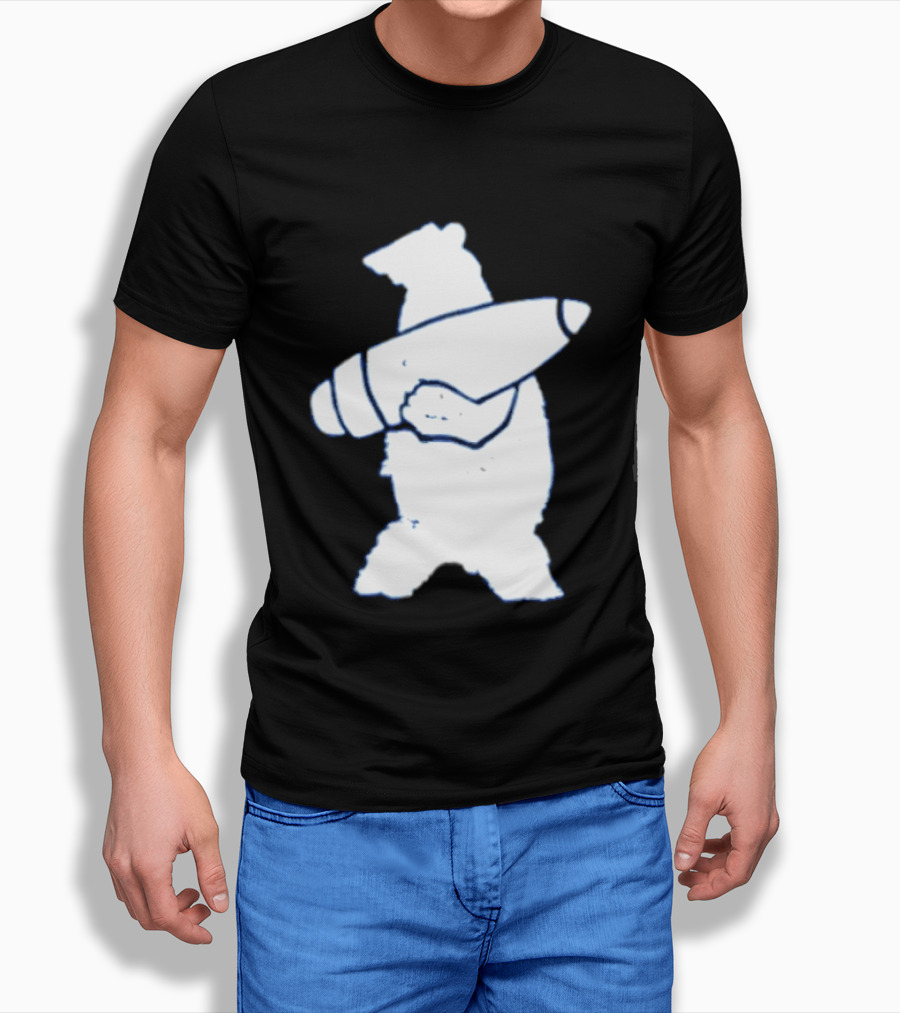 California Republic Bear Holding Bullet Munitions Military Tactical Morale T-Shirt