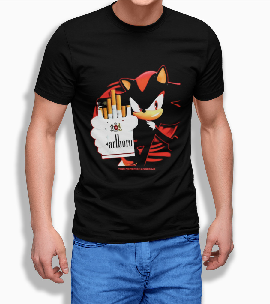 Shadow The Hedgehog Marlboro Cigarettes This Power Changes Me T-Shirt